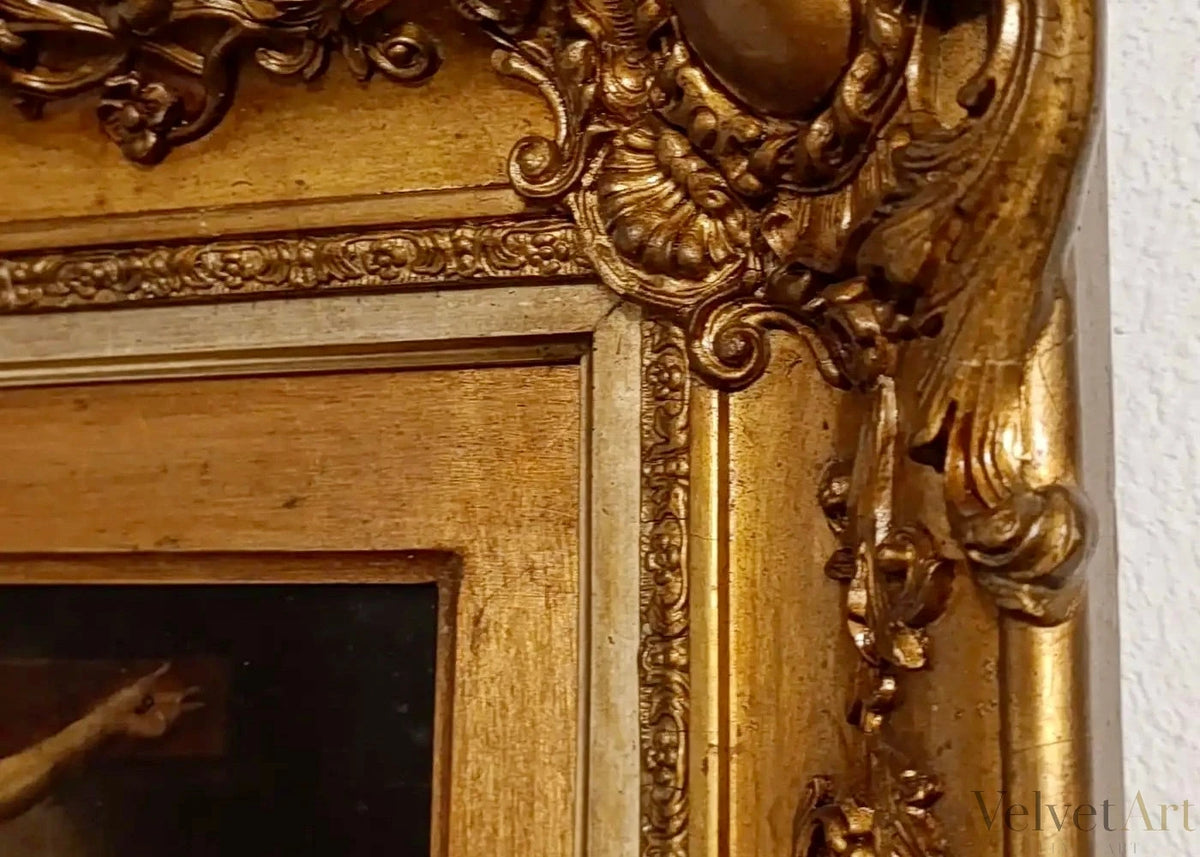 "Crucifixión" | Pintura Barroca Italiana, Siglo XVII | Óleo sobre Cobre