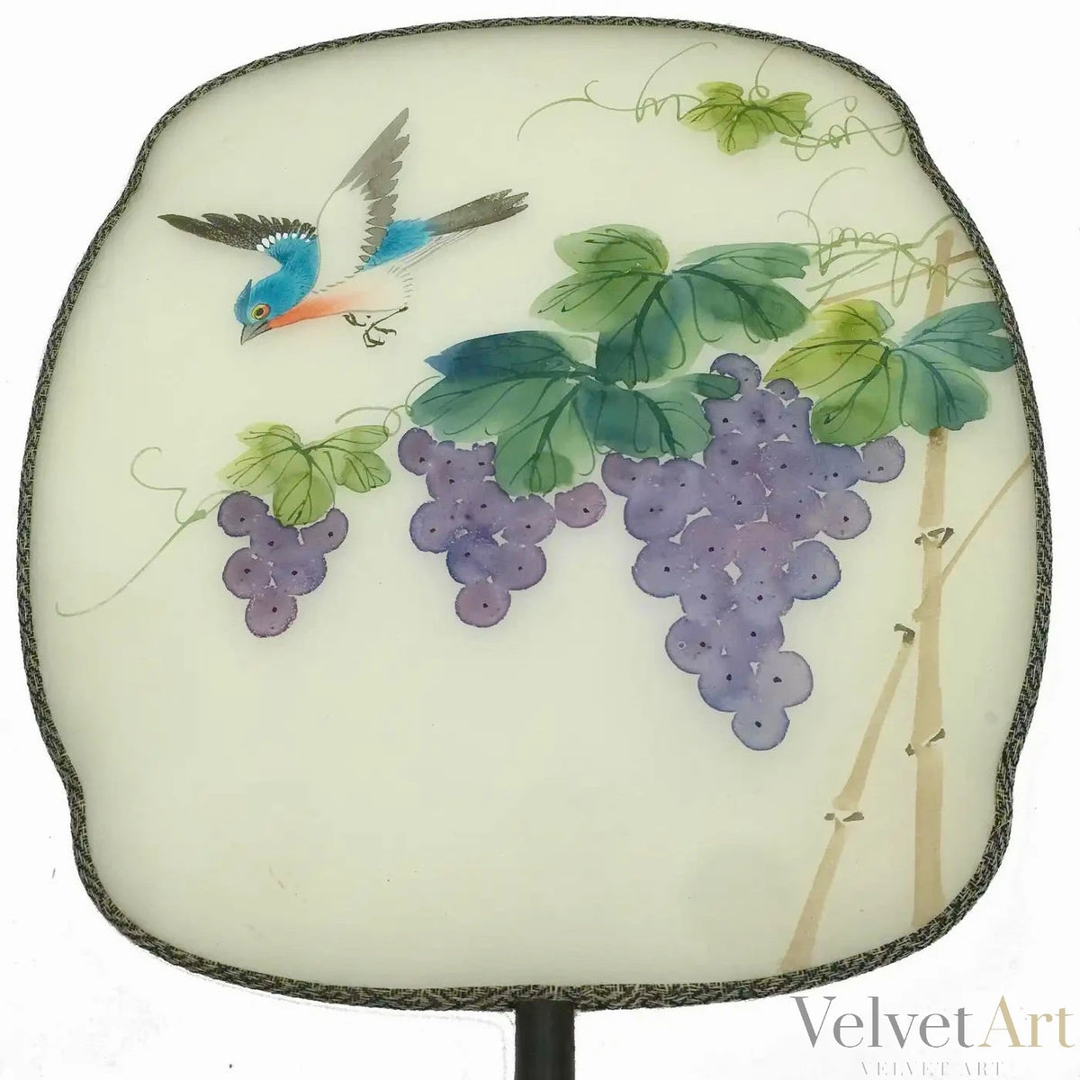 Abanicos Chinos de Seda Pintada a Mano en 1900 – vista 4 de 7