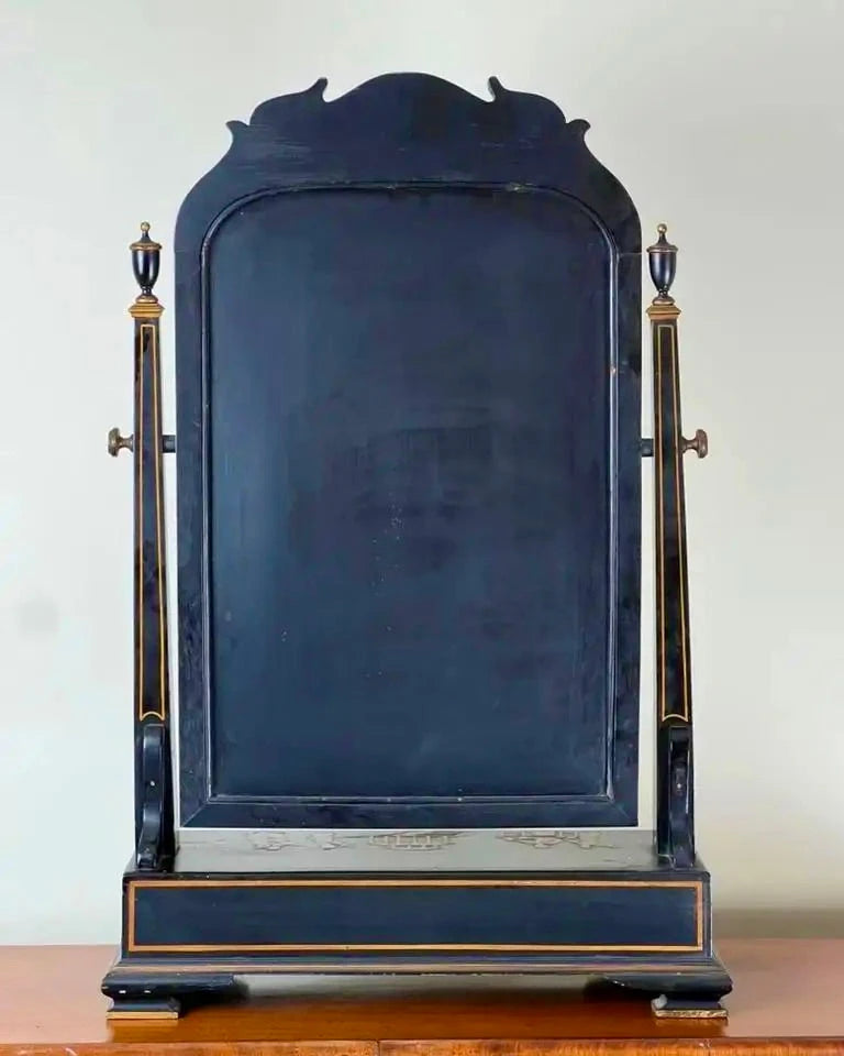 Espejo Vestidor Chinoiserie Lacado en Negro, Finales del Siglo XIX – vista 8 de 8
