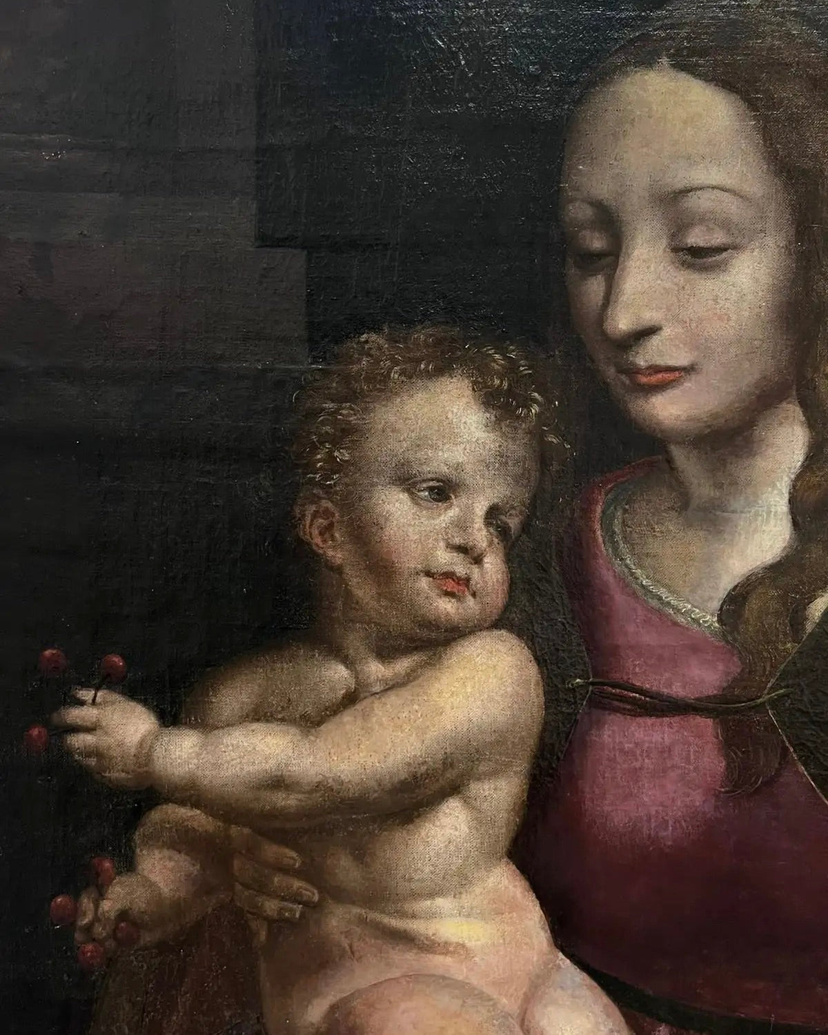 Escuela Flamenca, Siglo XVII | Círculo de Cornelis Van Cleve: "Virgen con el Niño" | Óleo sobre Lienzo