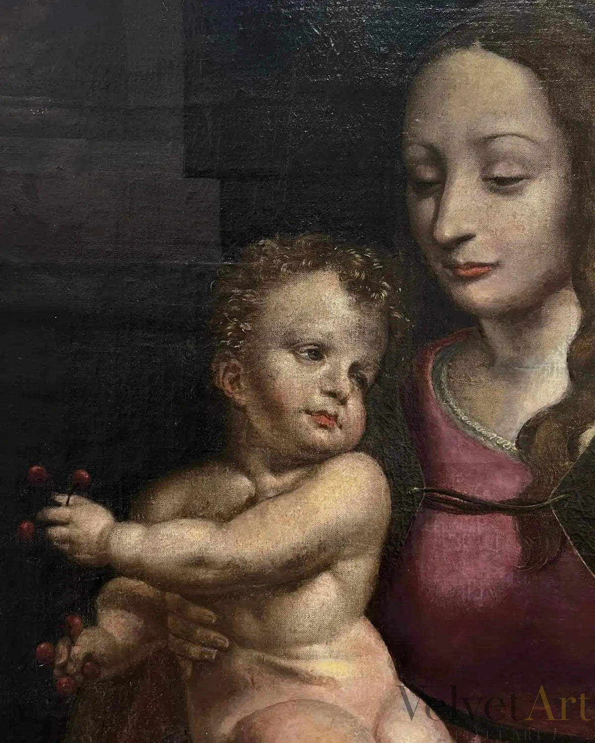 Escuela Flamenca, Siglo XVII | Círculo de Cornelis Van Cleve: "Virgen con el Niño" | Óleo sobre Lienzo