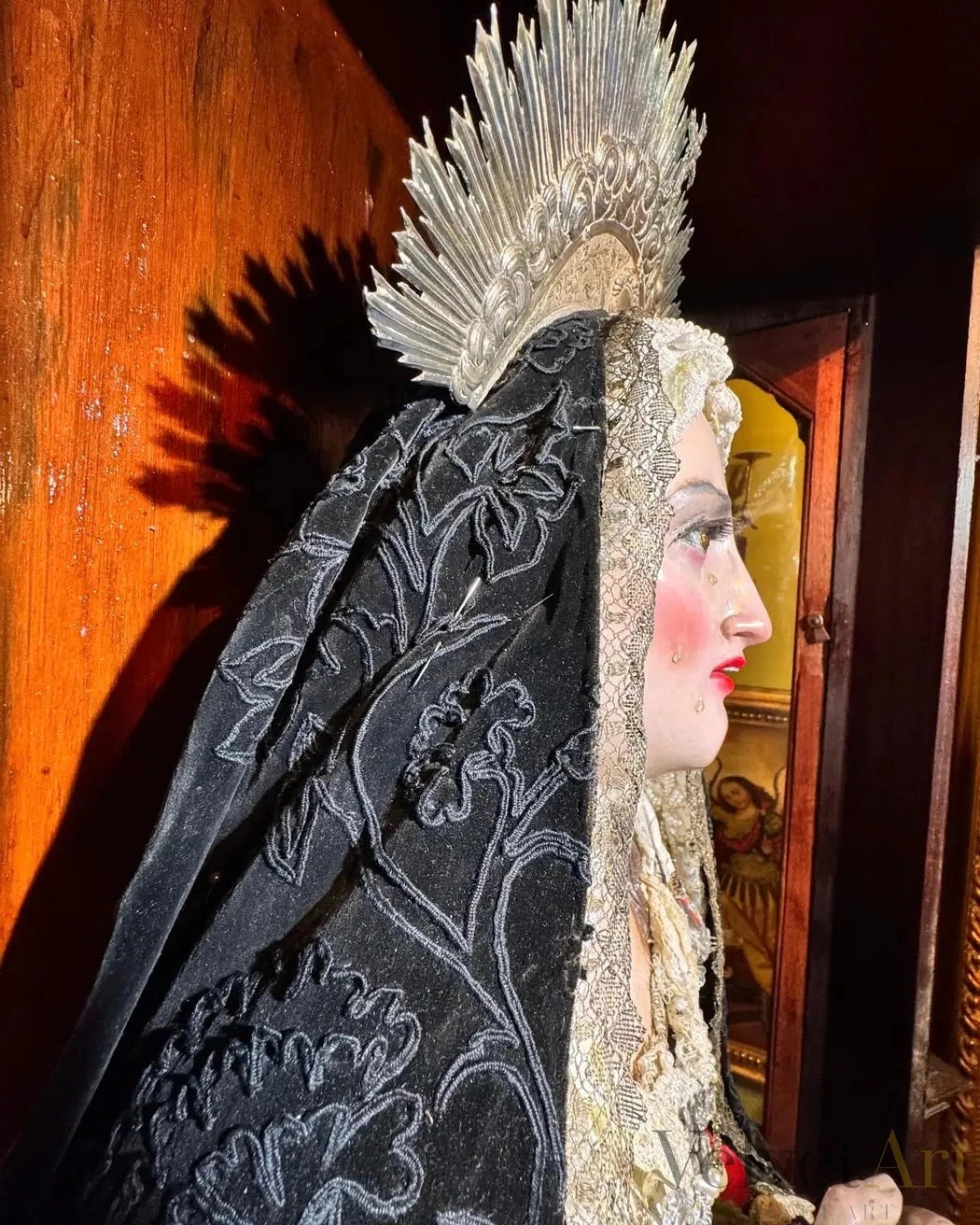 Nuestra Señora de los Dolores, Atribuida a Francisco Salzillo, Vitrina Original l Siglo XVIII – vista 4 de 7