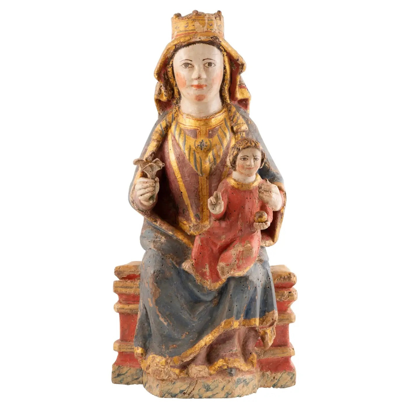 Virgen Entronizada con el Niño | Talla Gótica del Siglo XIV