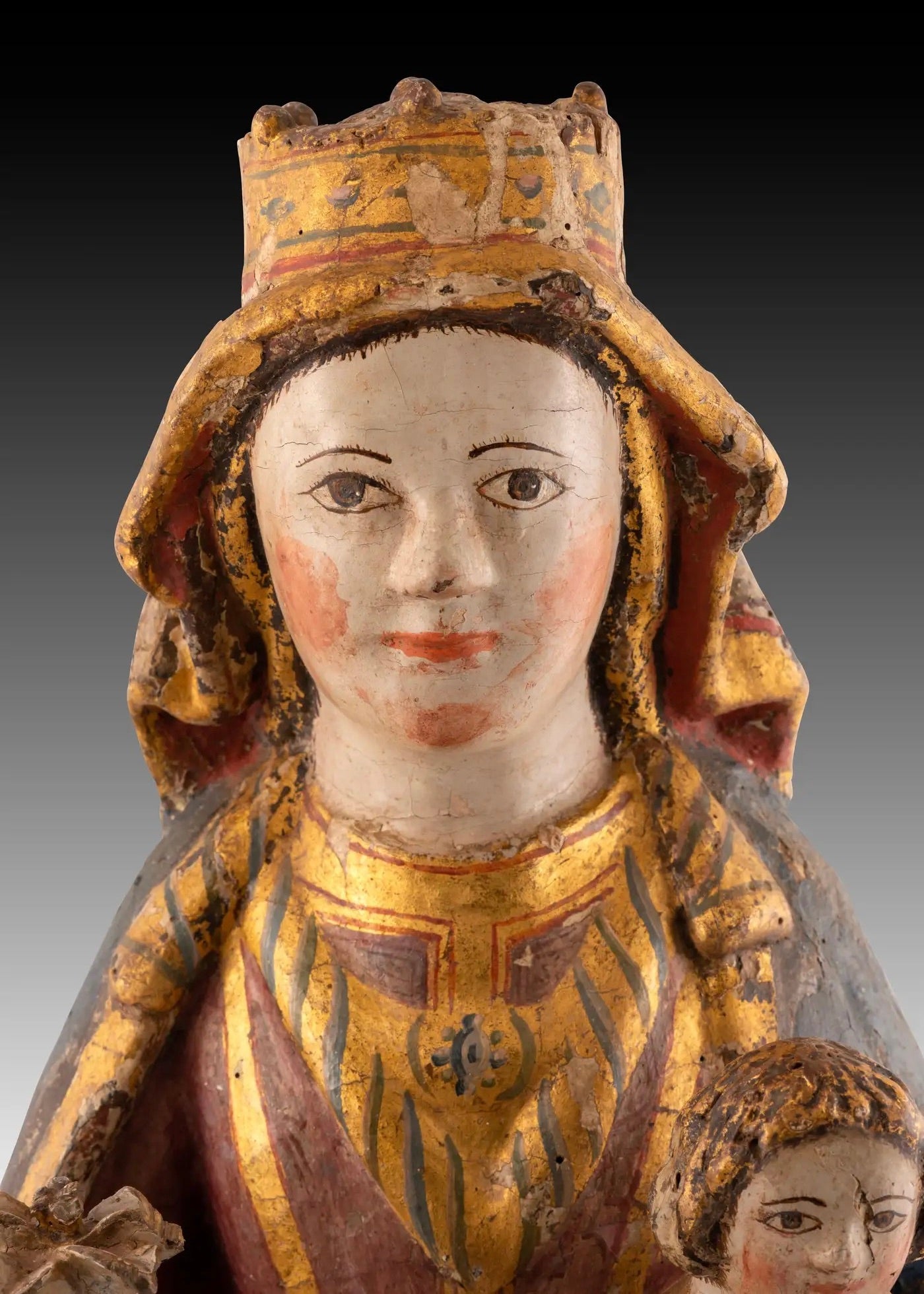 Virgen Entronizada con el Niño | Talla Gótica del Siglo XIV