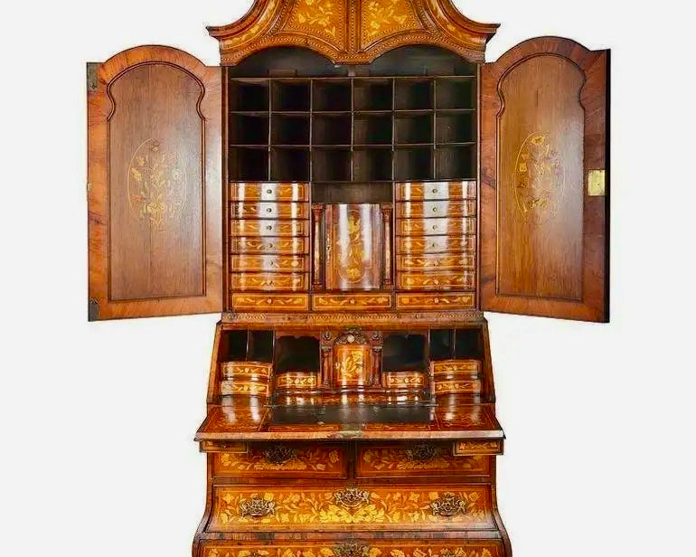 Librería holandesa de marquetería del Siglo XVIII