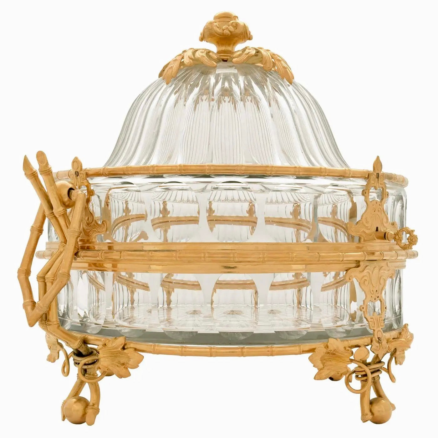 Centro Francés de Ormolu y Cristal del Siglo XIX