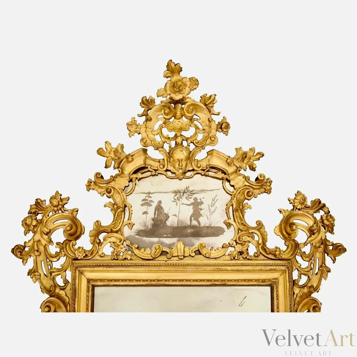 Espejo Barroco Veneciano de Madera Dorada del Siglo XVIII – vista 7 de 7