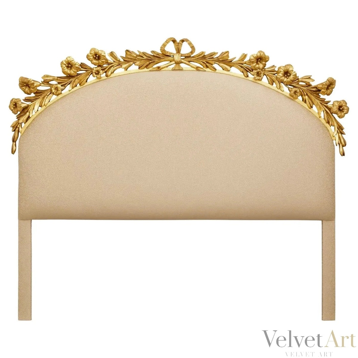 Cabecero Italiano Tallado y Dorado, Estilo Luis XVI del Siglo XIX