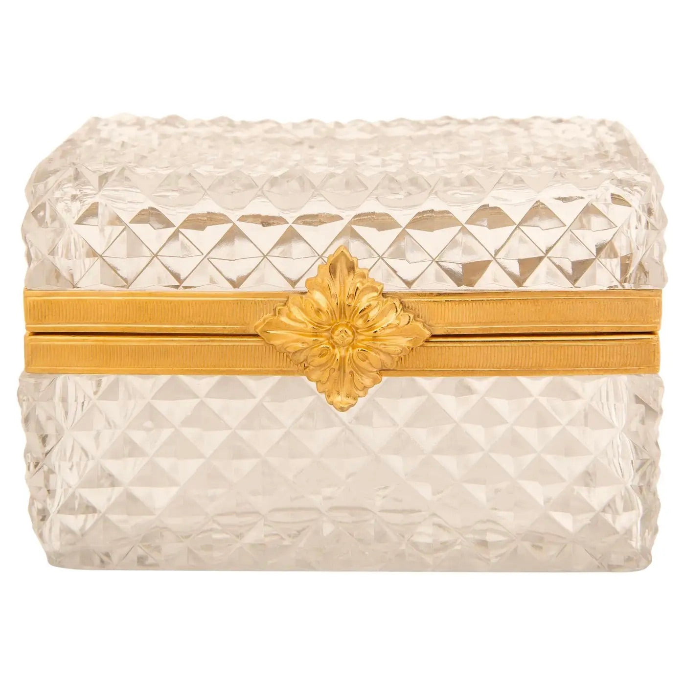 Caja Francesa del Siglo XIX en Cristal de Baccarat y Ormolu | Estilo Luis XVI