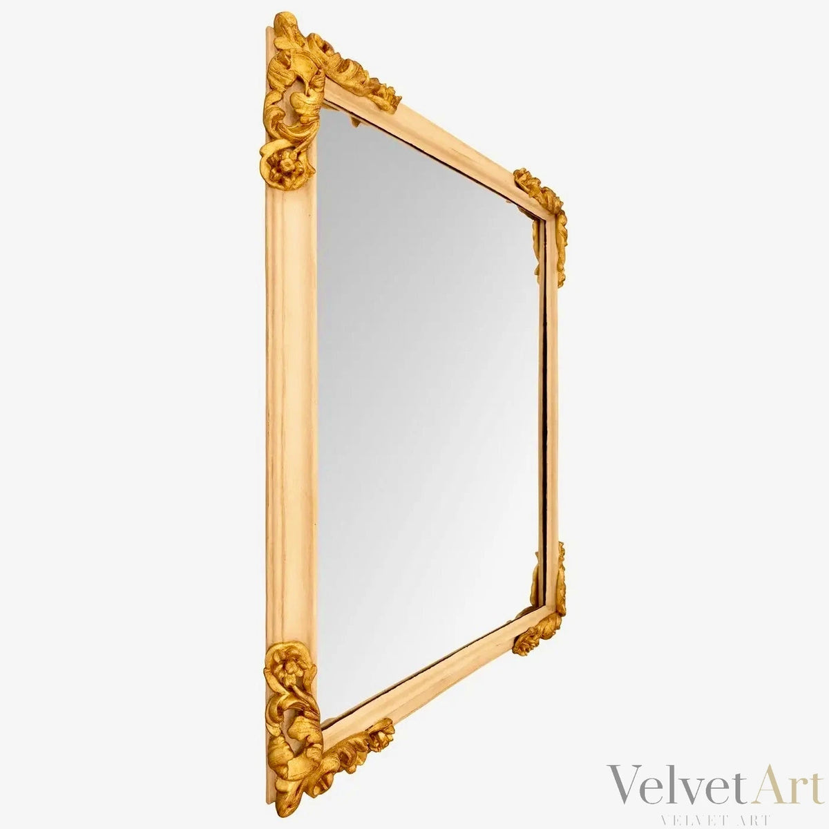 Espejo Dorado Barroco Italiano del Siglo XVIII – Patinado, con Placa Original – vista 6 de 8