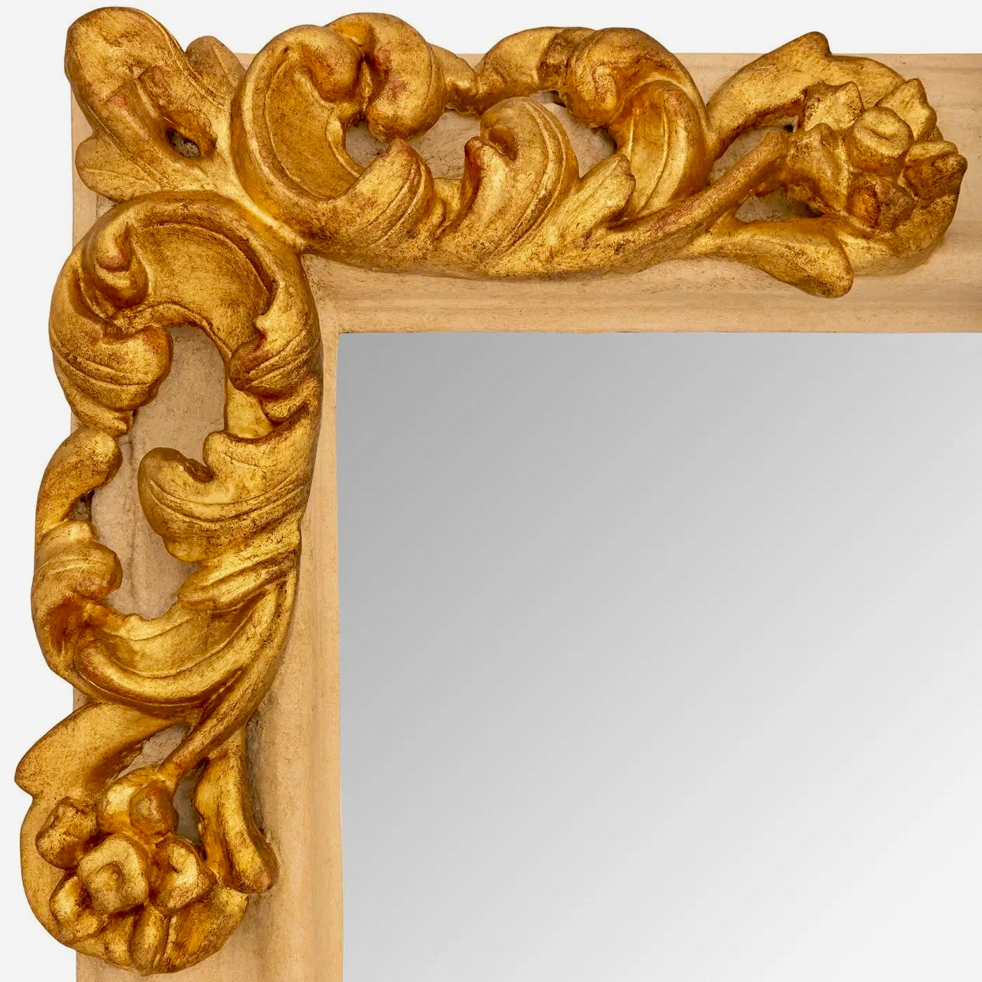 Espejo Dorado Barroco Italiano del Siglo XVIII – Patinado, con Placa Original