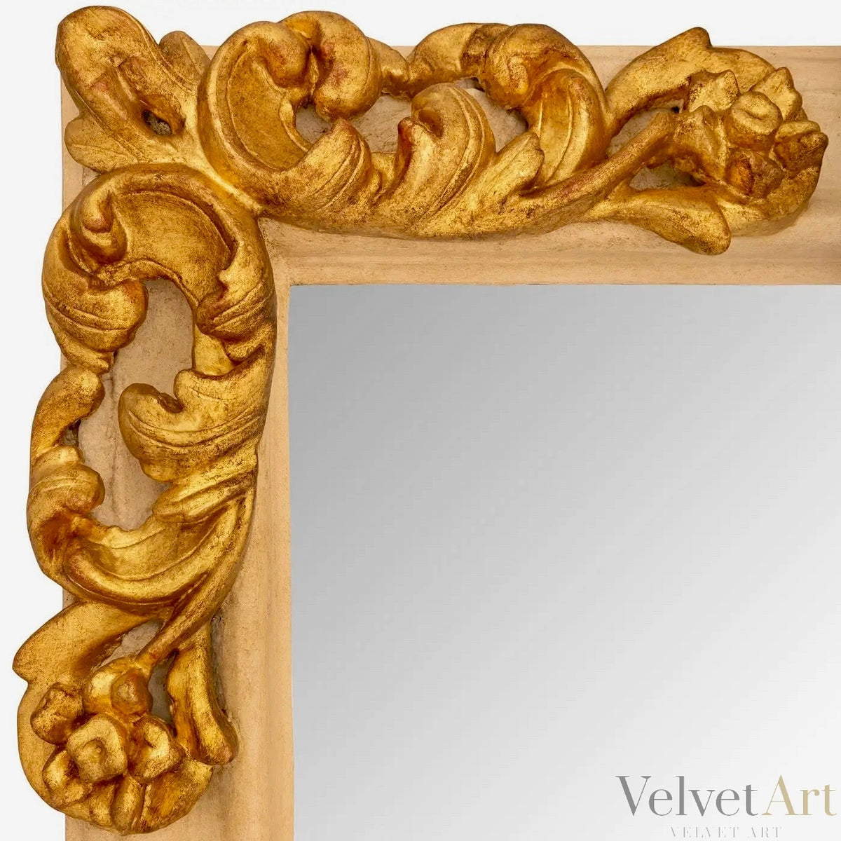Espejo Dorado Barroco Italiano del Siglo XVIII – Patinado, con Placa Original – vista 7 de 8