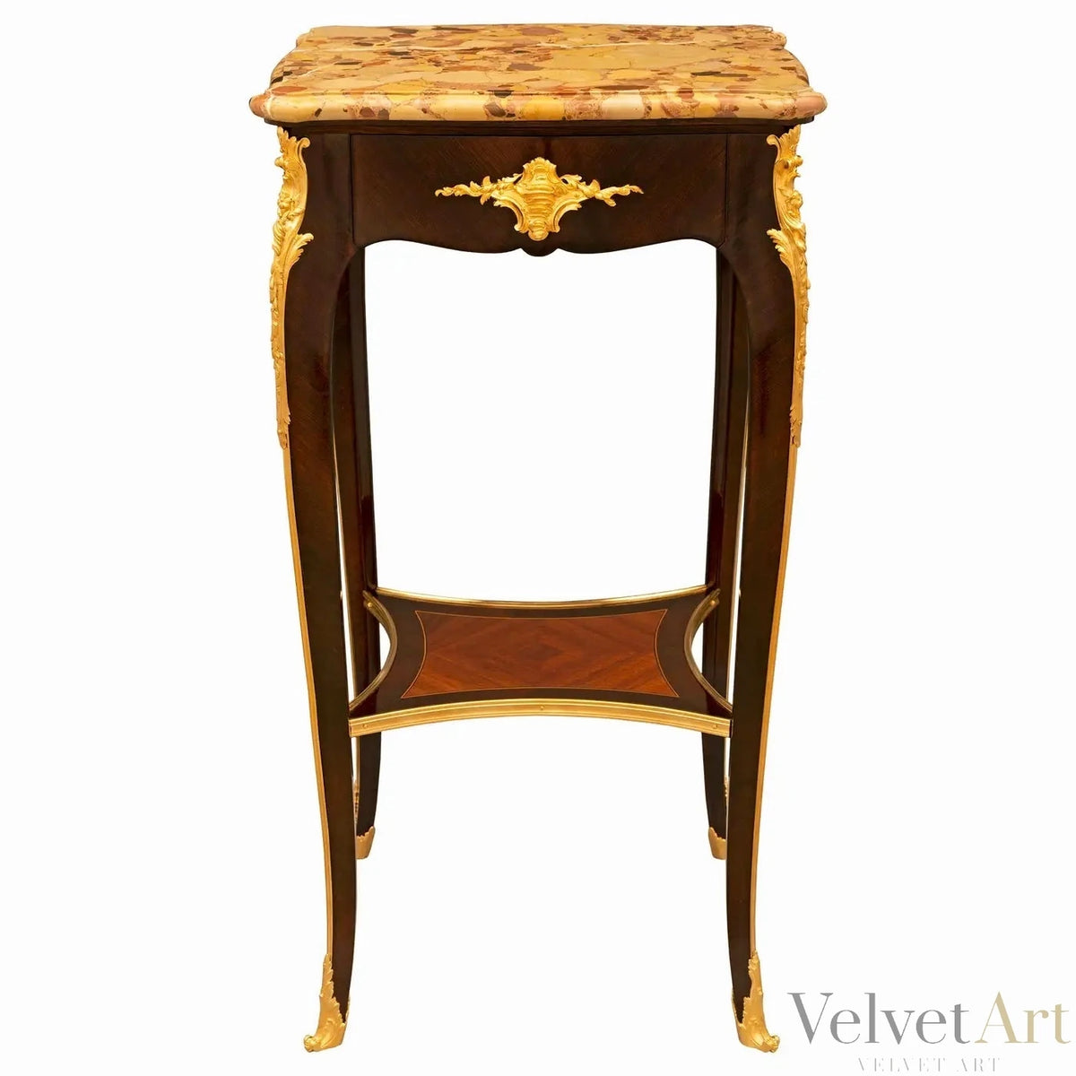 Mesa francesa Luis XV del siglo XIX con Brèche d’Alep