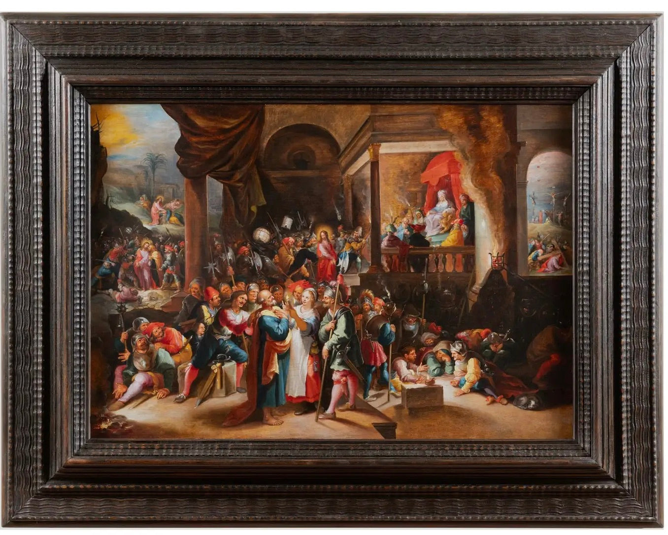 La Negación de San Pedro | Hieronymus Francken III | Escuela de Amberes del Siglo XVII