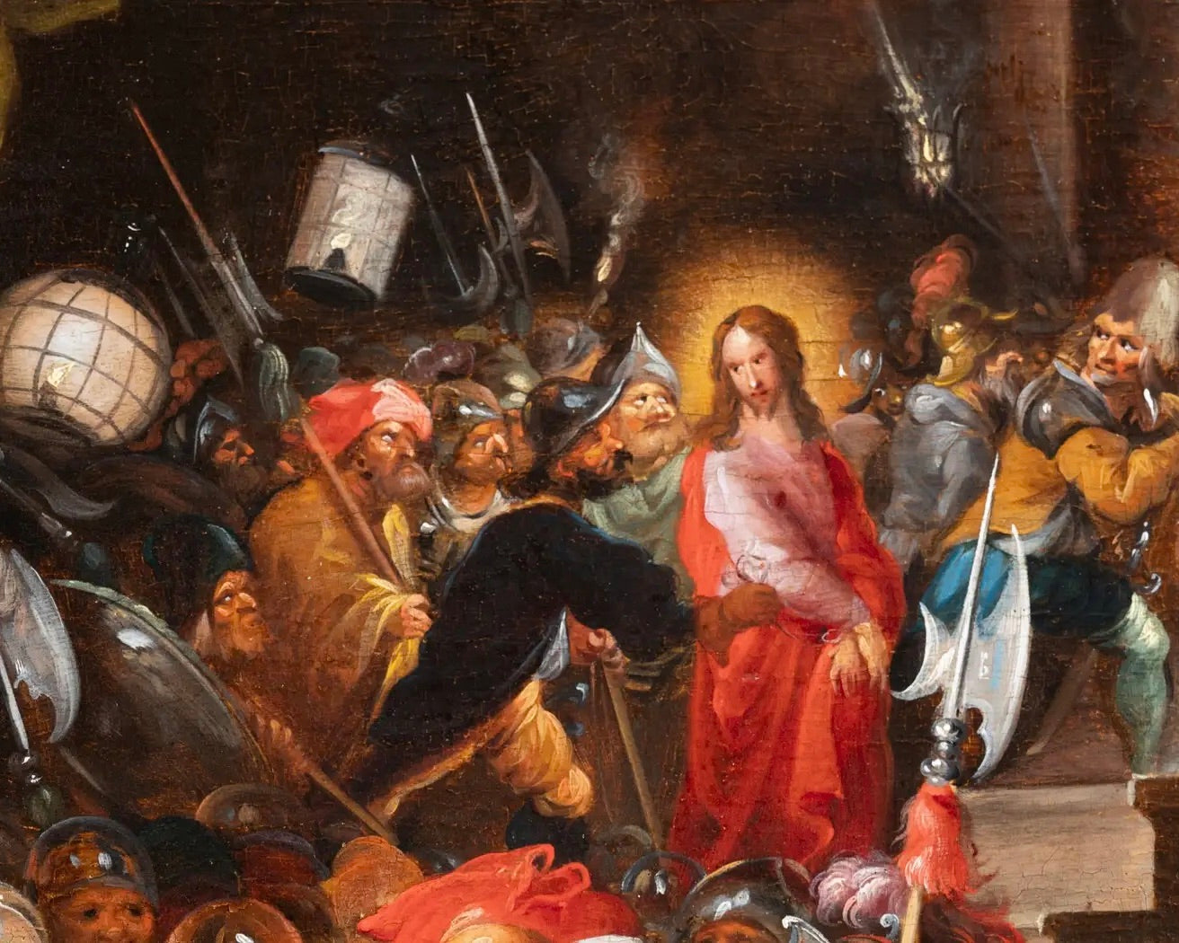 La Negación de San Pedro | Hieronymus Francken III | Escuela de Amberes del Siglo XVII