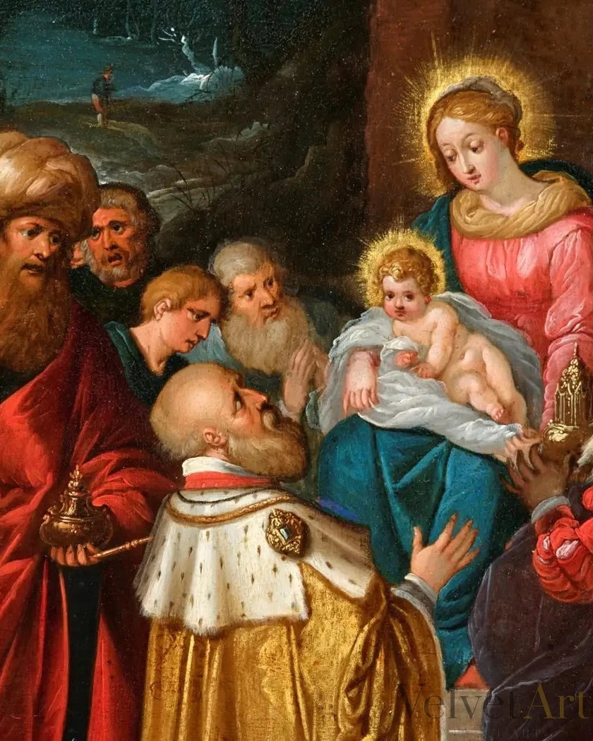 La Adoración de los Reyes Magos, Frans Francken el Joven, 1610, Escuela de Amberes – vista 4 de 10