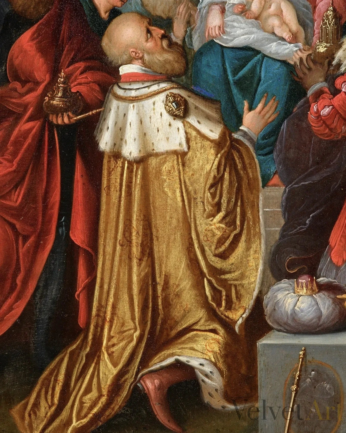 La Adoración de los Reyes Magos, Frans Francken el Joven, 1610, Escuela de Amberes – vista 5 de 10