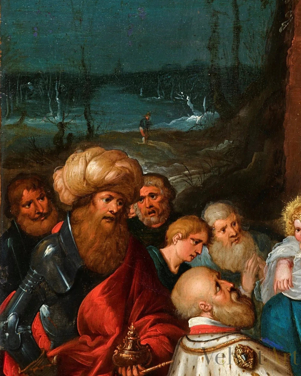 La Adoración de los Reyes Magos, Frans Francken el Joven, 1610, Escuela de Amberes – vista 10 de 10