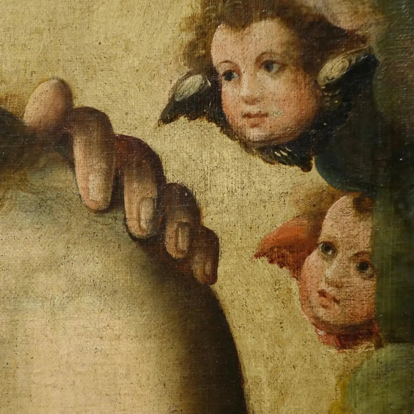 Óleo Barroco Español del Siglo XVII: La Santísima Trinidad como Trono de Gracia
