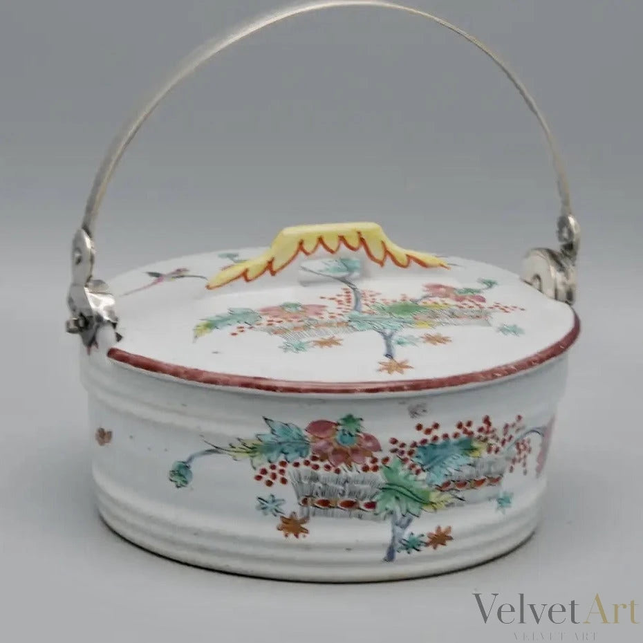 Mantequera Policroma de Delft del Siglo XVIII, Estilo Kakiemon – vista 5 de 9