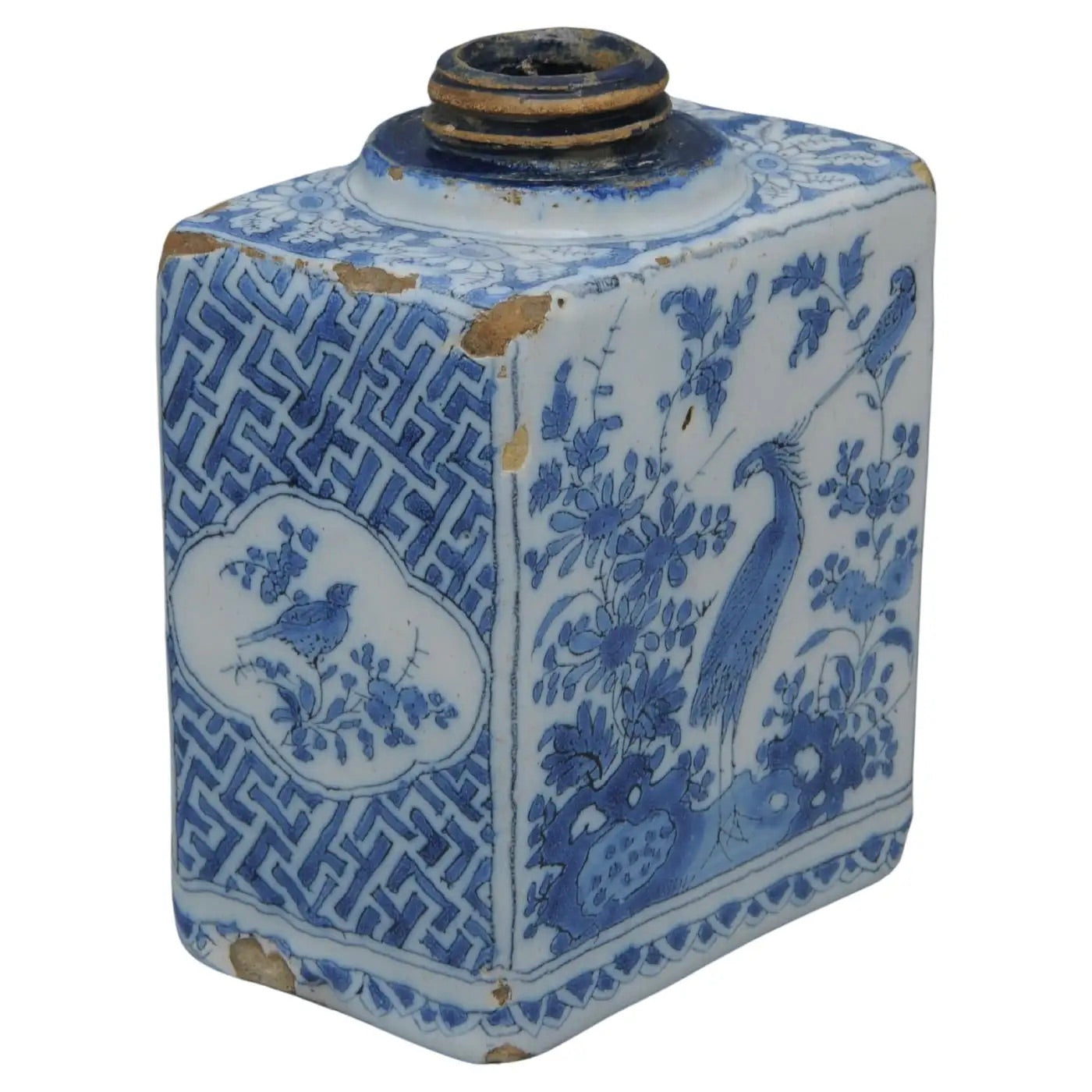 Bote de té de Delft del siglo XVII | Estilo Chinoiserie
