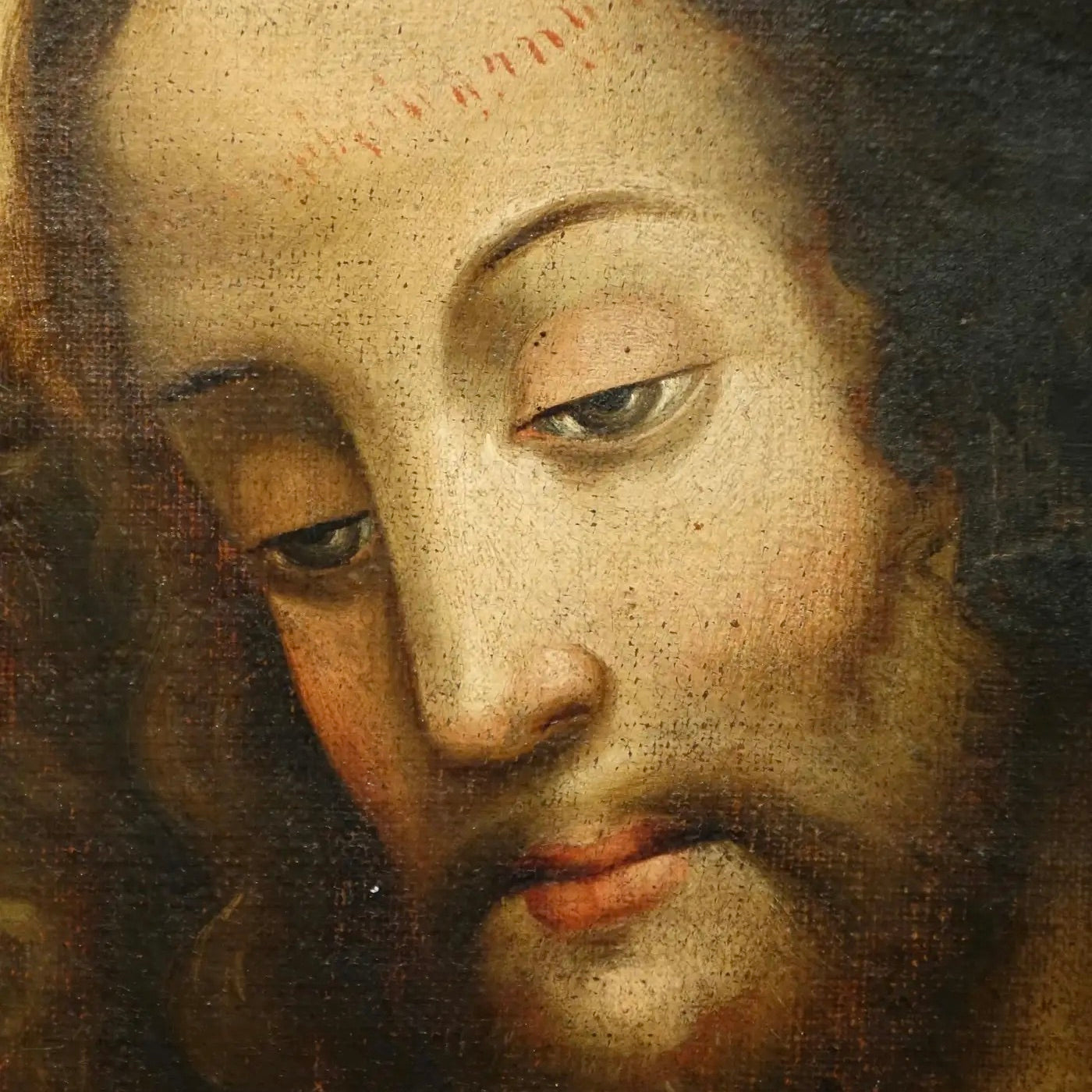 Óleo Barroco Español del Siglo XVII: La Santísima Trinidad como Trono de Gracia