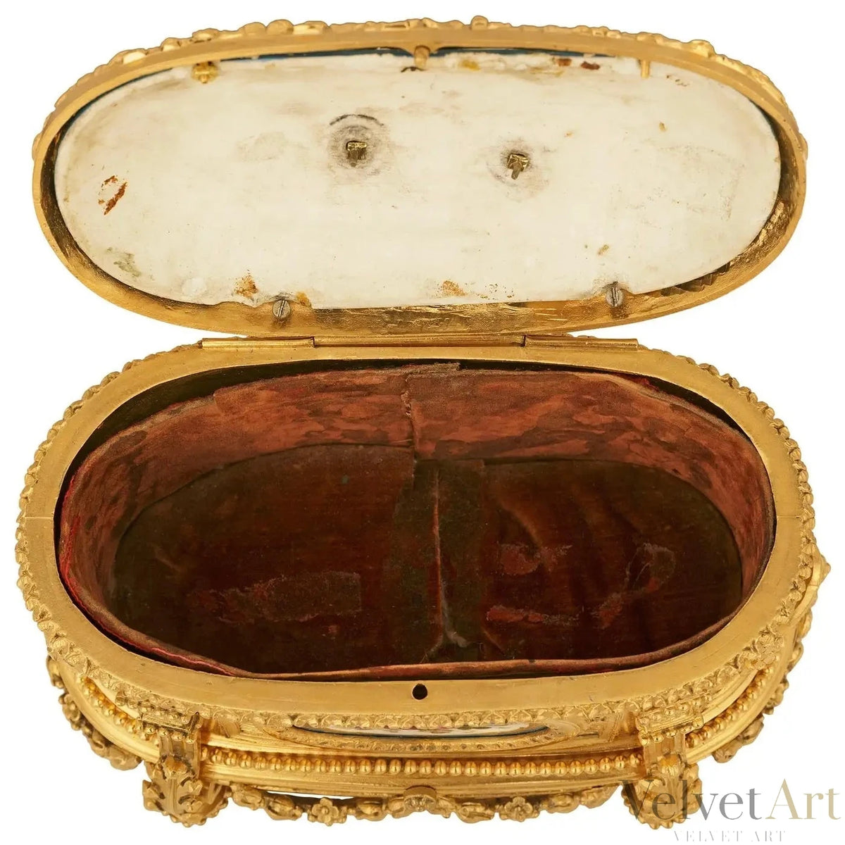 Caja joyero francesa de porcelana de Sèvres y ormolú, estilo Luis XVI, siglo XIX – vista 5 de 9