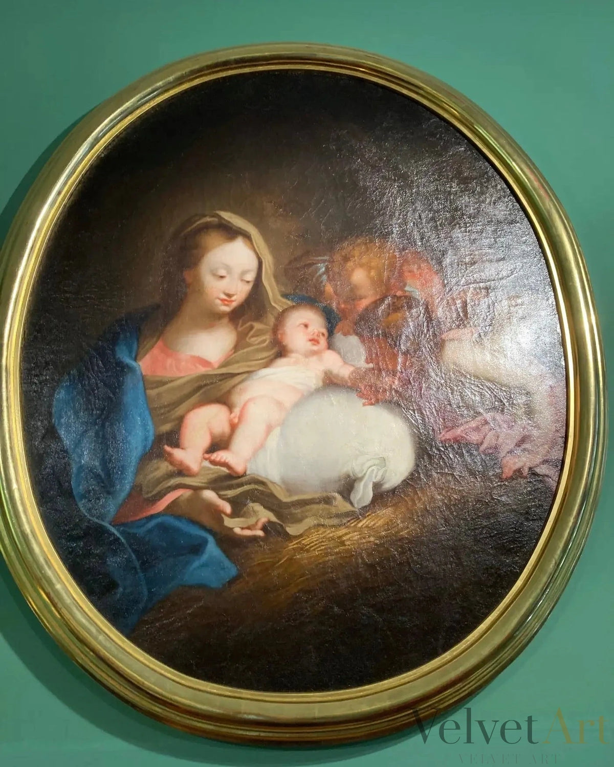 Círculo de Carlo Maratta: "Virgen con el Niño y Ángeles" | Pintura Barroca Italiana del Siglo XVIII