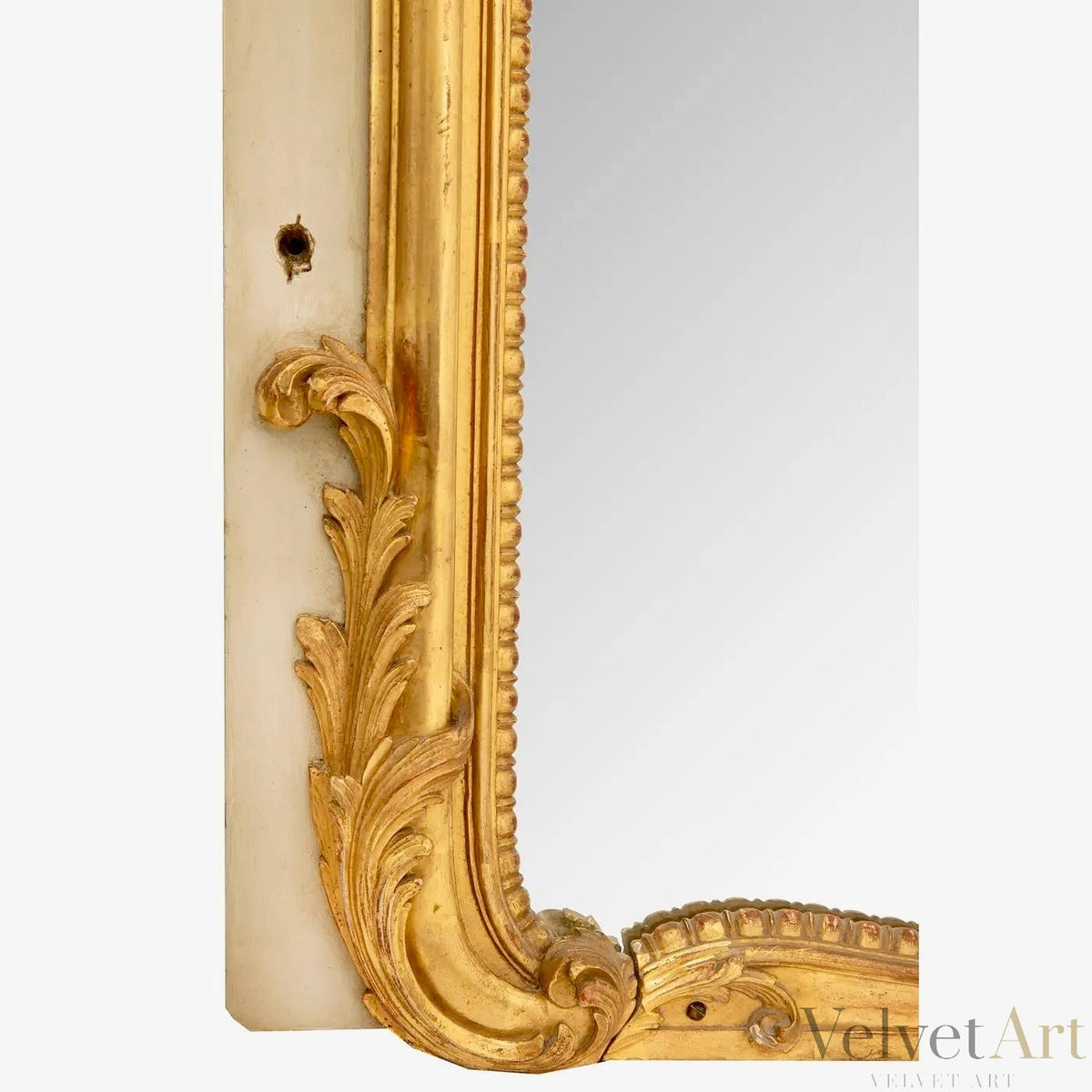 Espejo Francés Luis XV del Siglo XIX en Madera Dorada Original – vista 4 de 8