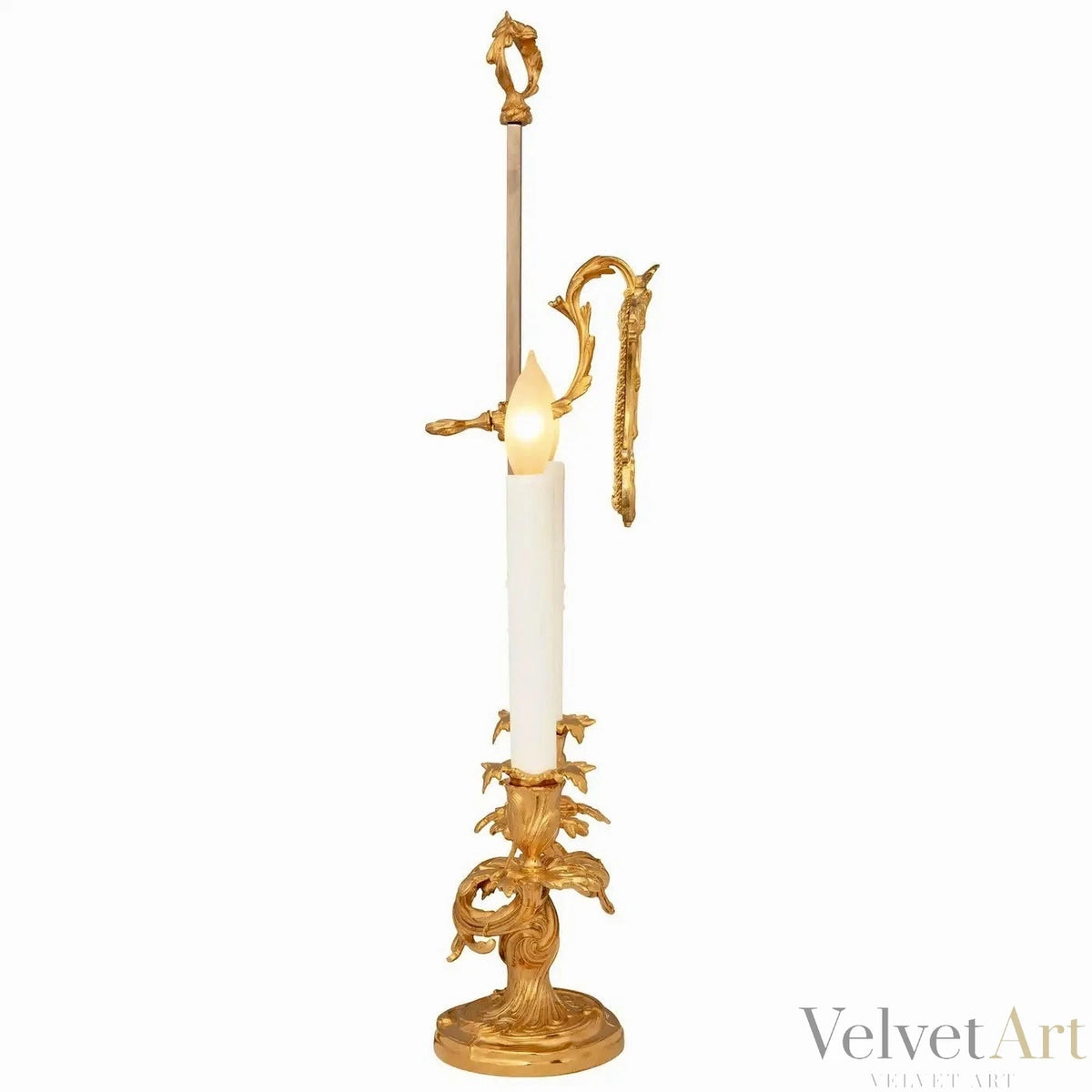 Pareja de Lámparas Candelabro Luis XV en Ormolú Francés del Siglo XIX – vista 3 de 7