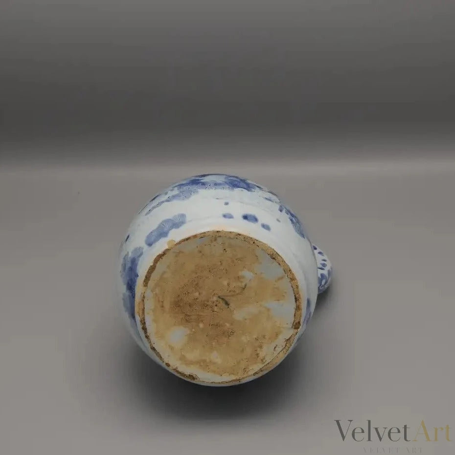 Jarro Vertedor Holandés de Delftware del Siglo XVII, Decoración Chinoiserie Estilo Wanli – vista 6 de 10