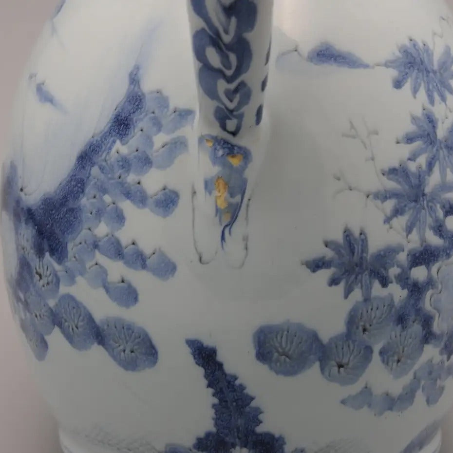 Jarro Vertedor Holandés de Delftware del Siglo XVII | Decoración Chinoiserie Estilo Wanli