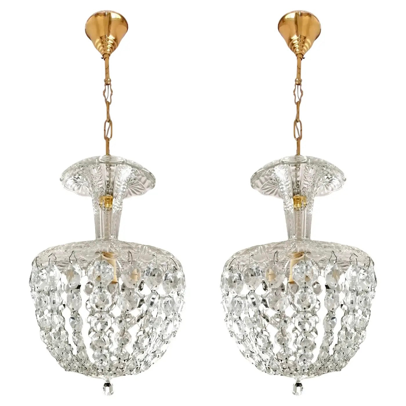 Lámparas Francesas Estilo Baccarat Art Deco 1920