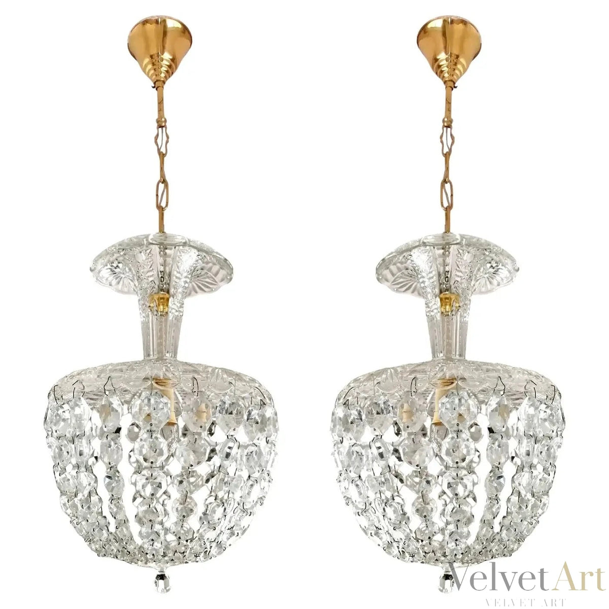 Lámparas Francesas Estilo Baccarat Art Deco 1920