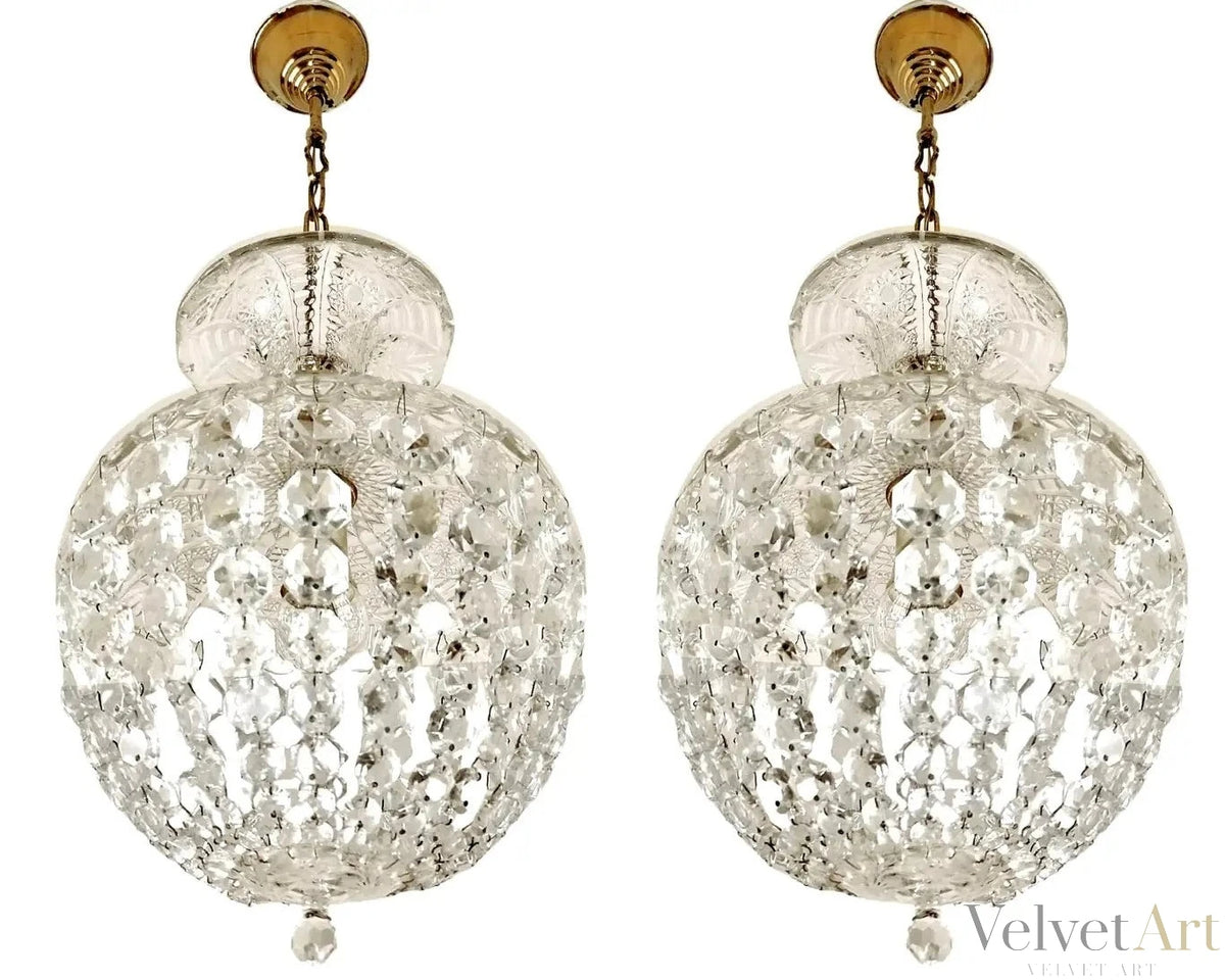 Lámparas Francesas Estilo Baccarat Art Deco 1920