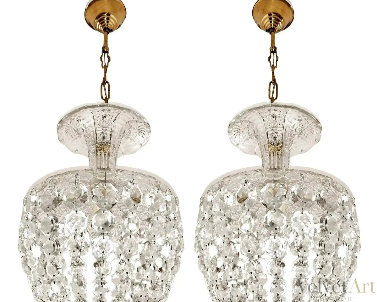 Lámparas Francesas Estilo Baccarat Art Deco 1920