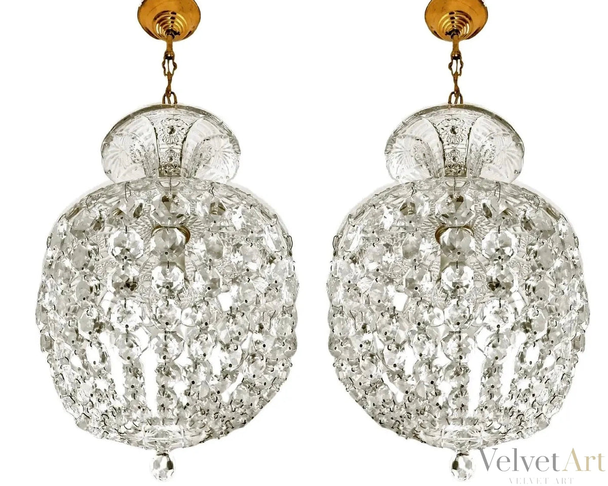 Lámparas Francesas Estilo Baccarat Art Deco 1920