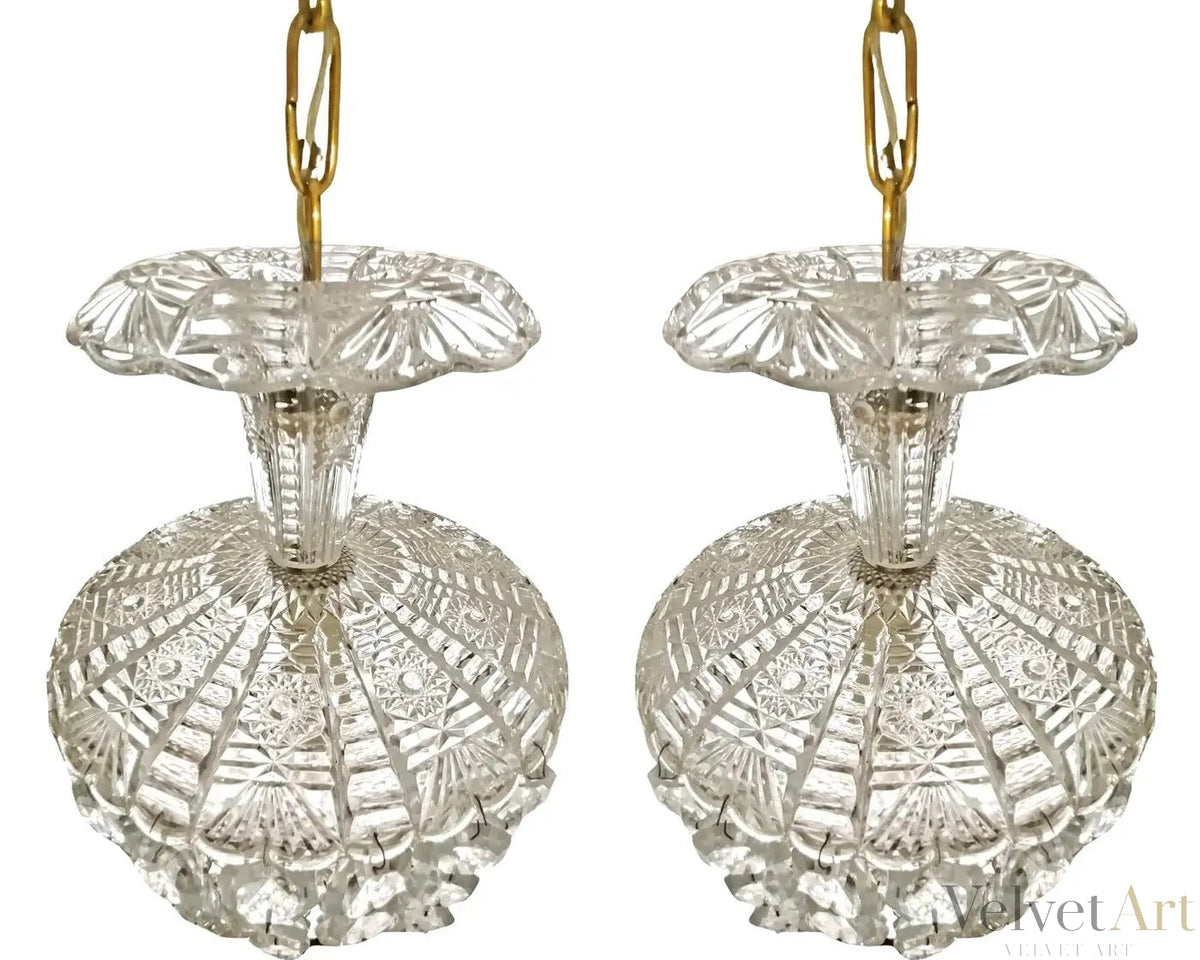 Lámparas Francesas Estilo Baccarat Art Deco 1920