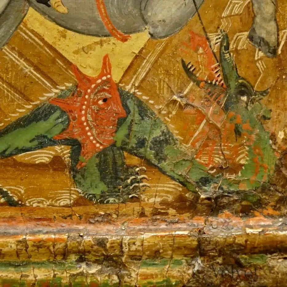 "San Jorge y el Dragón" | Escuela de Creta Siglo XVIII
