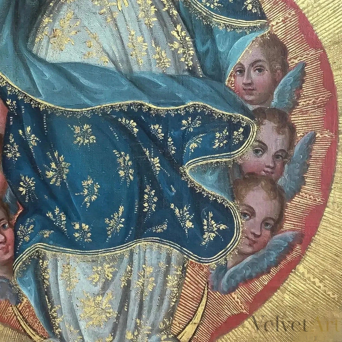 La Coronación de la Virgen | Escuela Virreinal Siglo XVIII