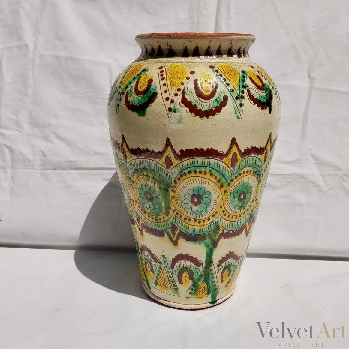 Jarrón de Cerámica Hutsul Ucraniano de 1970 – vista 3 de 5