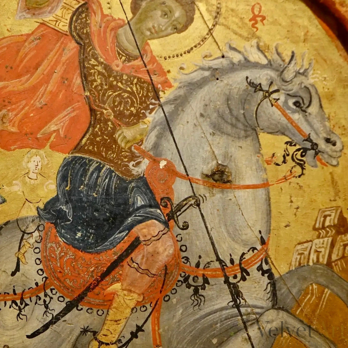 "San Jorge y el Dragón" | Escuela de Creta Siglo XVIII