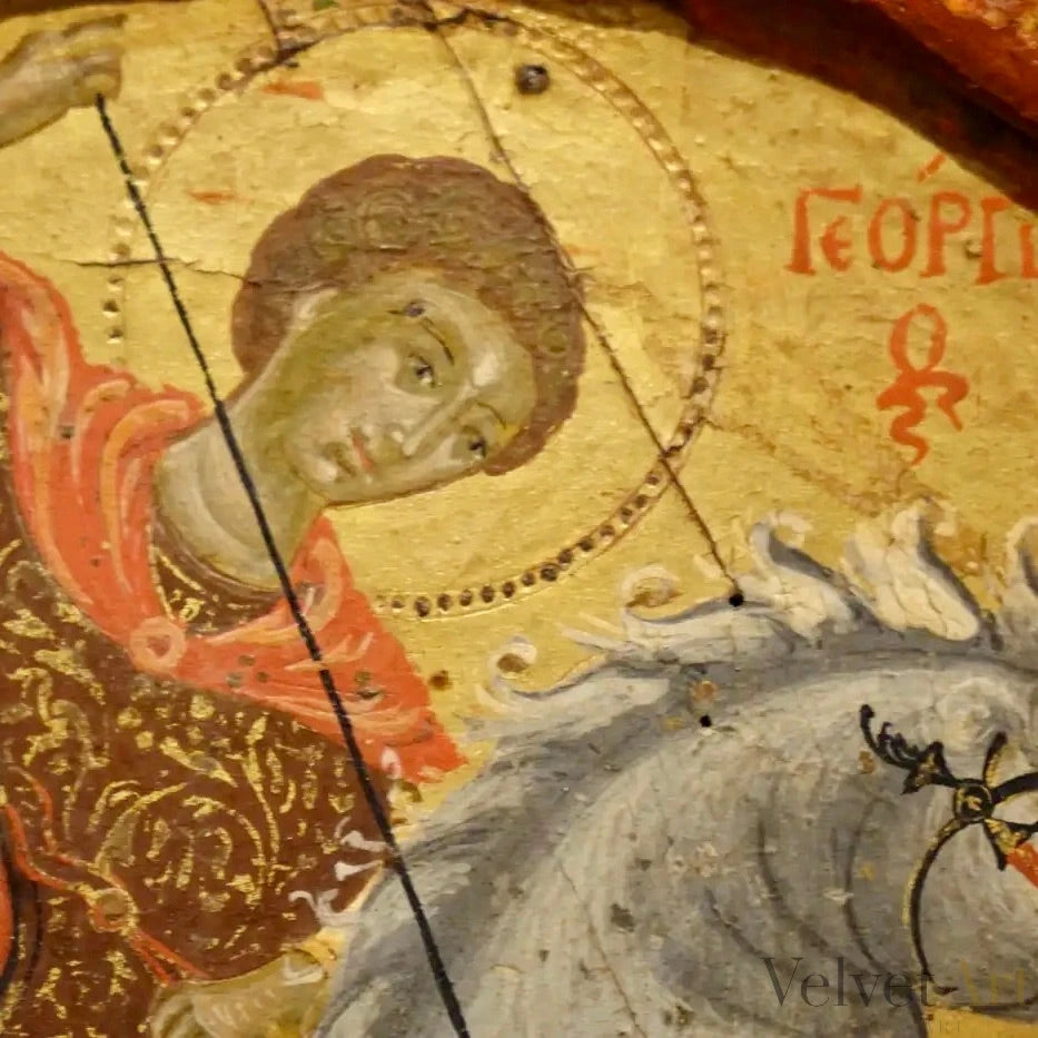 "San Jorge y el Dragón" | Escuela de Creta Siglo XVIII