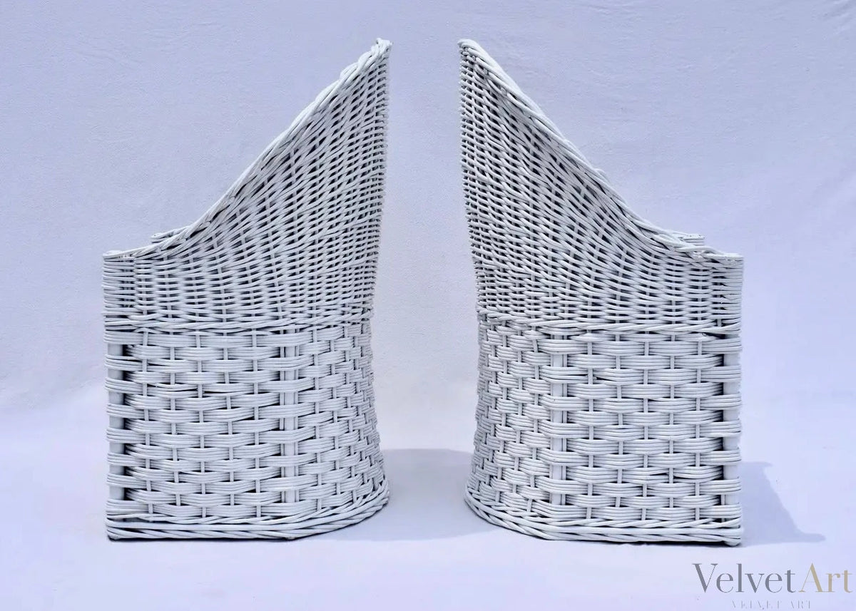 Sillas de Ratán Trenzado Wicker Works de los Años 80 – vista 3 de 7