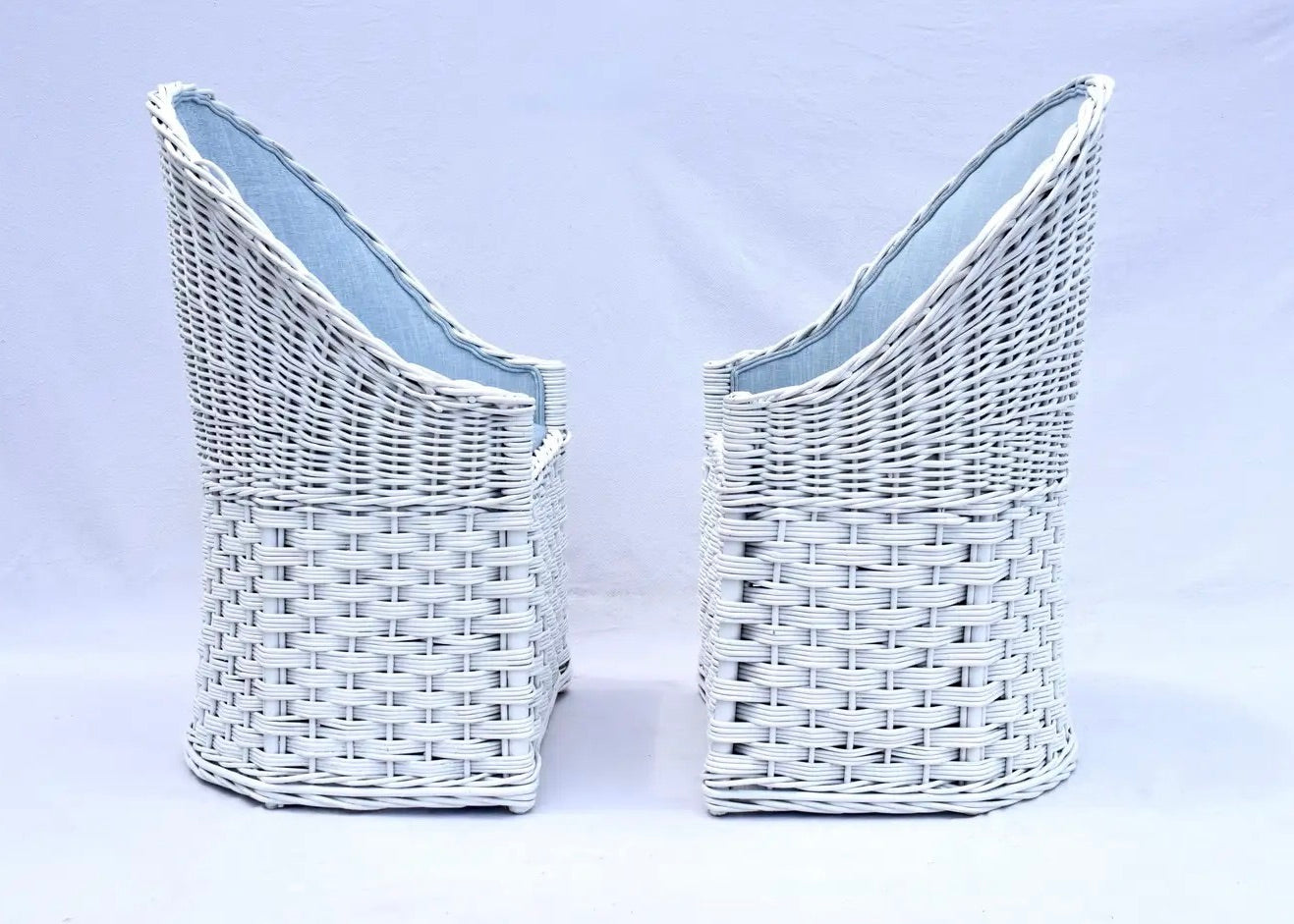Sillas de Ratán Trenzado Wicker Works de los Años 80