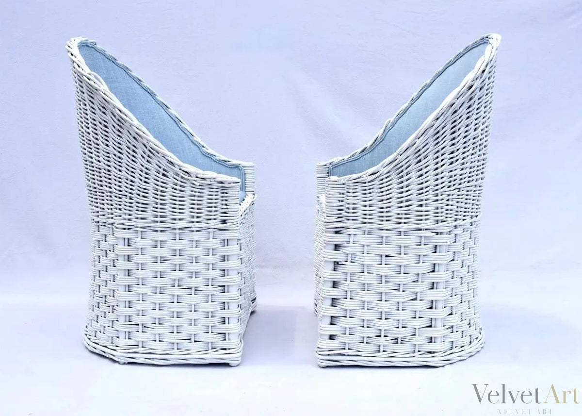 Sillas de Ratán Trenzado Wicker Works de los Años 80 – vista 5 de 7