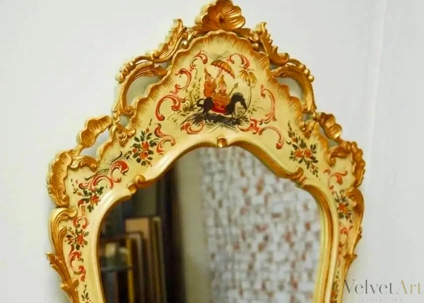 Espejo Chinoiserie Veneciano Lacado, Italia, 1970 – vista 3 de 9