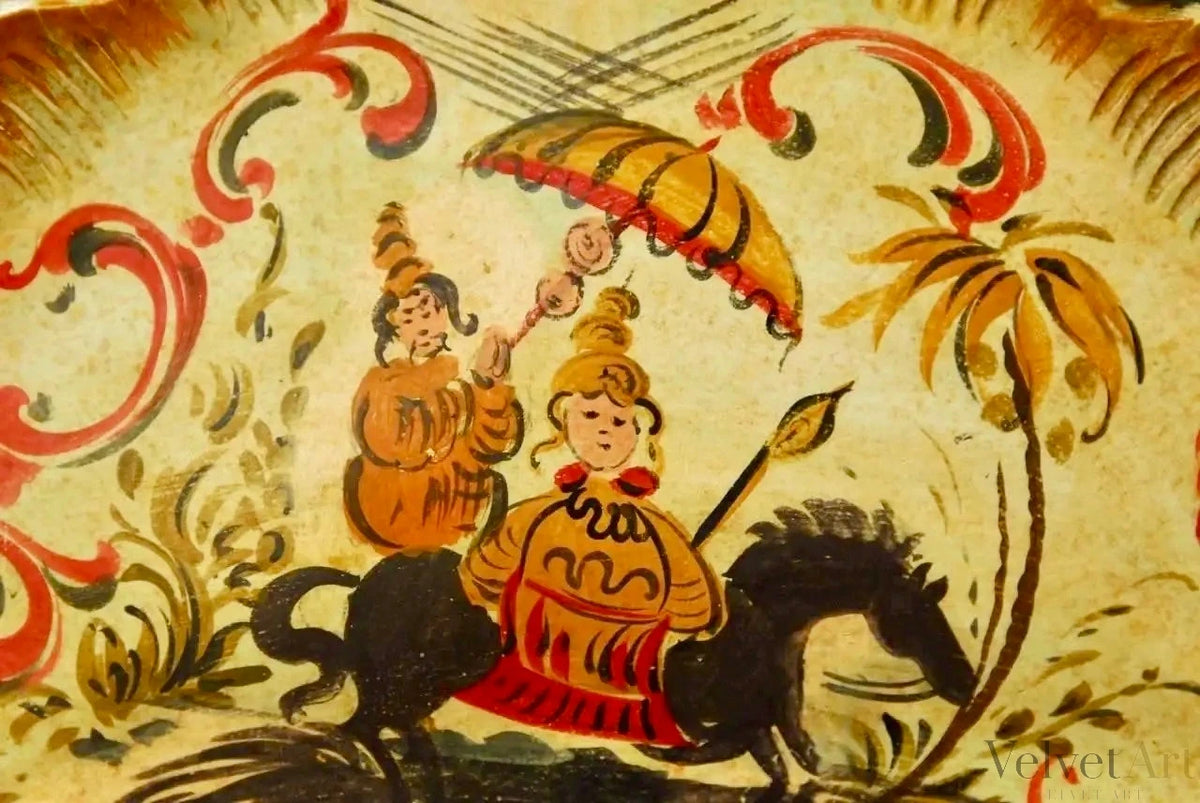 Espejo Chinoiserie Veneciano Lacado, Italia, 1970 – vista 9 de 9