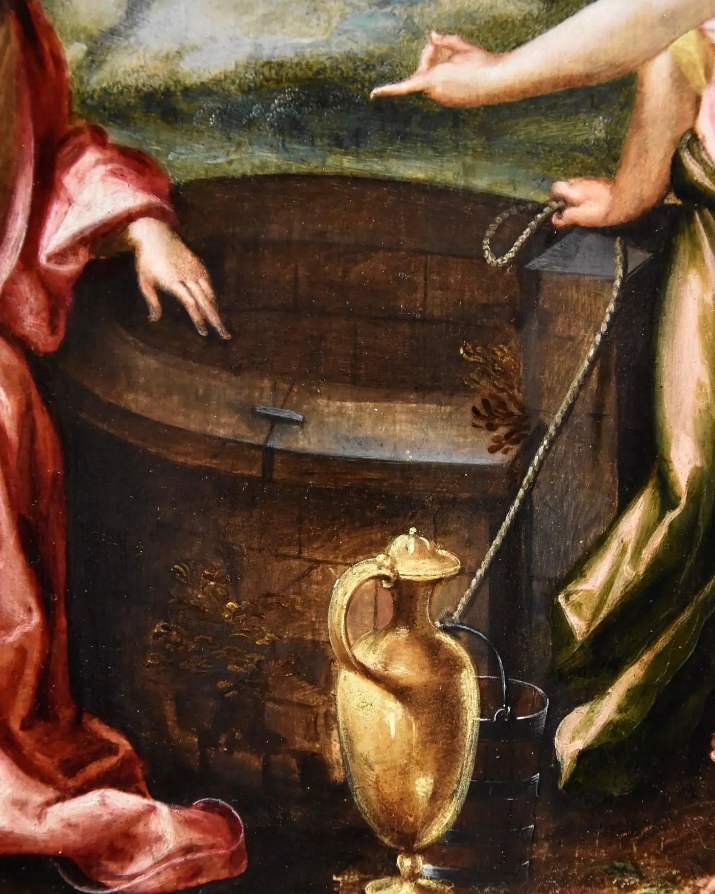 "Cristo y la Samaritana" | Ludovico Pozzoserrato, Siglo XVII