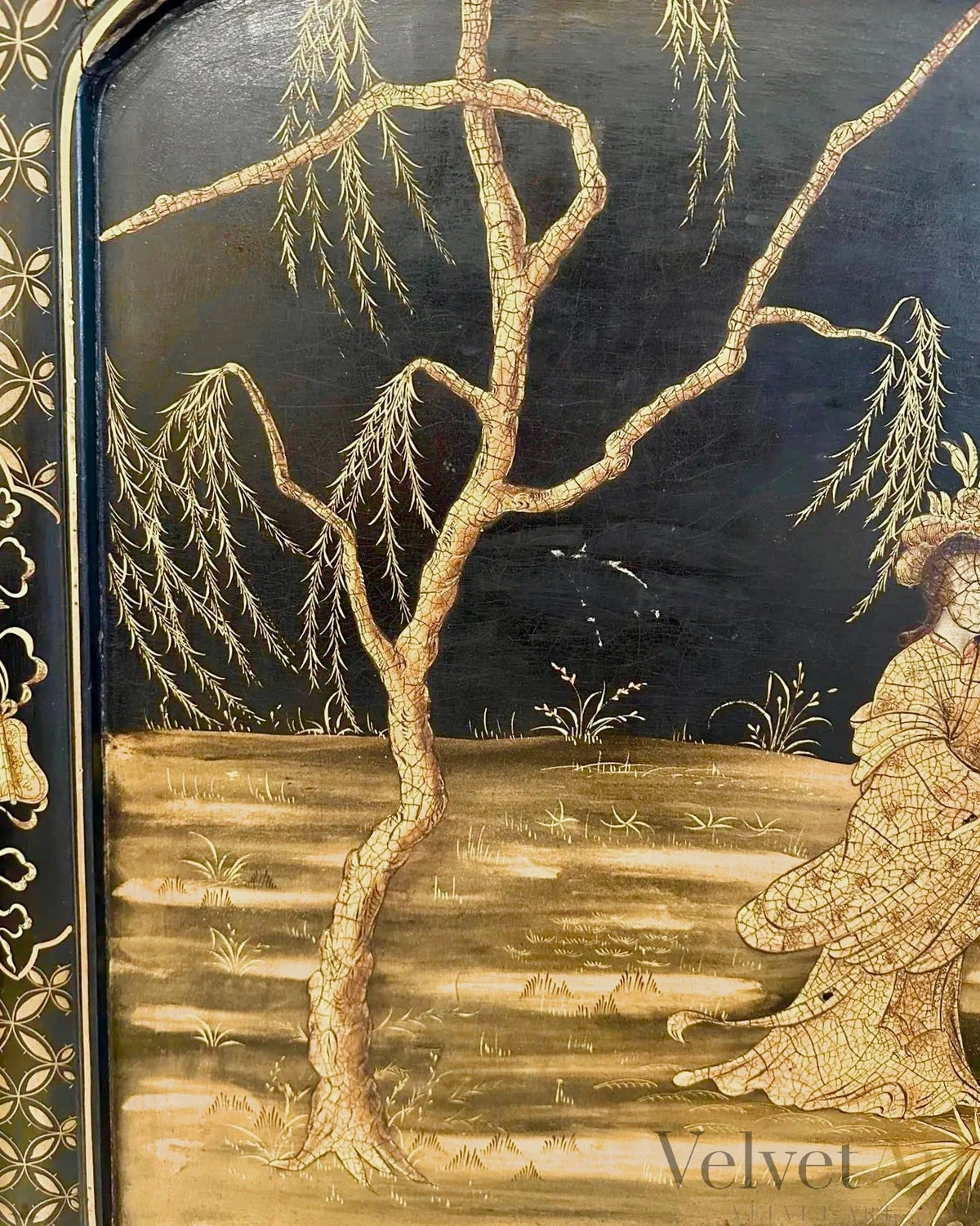 Espejo Chino Pintado a Mano del Siglo XIX – vista 6 de 6